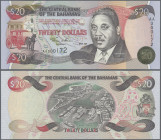 Bahamas: The Central Bank of the Bahamas, 20 Dollars 2000 with signature Julian W. Francis, P.65A in UNC condition.
 [differenzbesteuert]