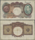 Barbados: Government of Barbados 1 Dollar 1st December 1939, P.2b, still very nice with lightly toned paper, several folds and small graffiti lower le...