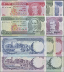 Barbados: Central Bank of Barbados, lot with 5 banknotes, ND(1973-1988) series, with 1 Dollar ND(1973) (P.29, UNC), 5 Dollars ND(1975)(P.32, VF+/XF, s...