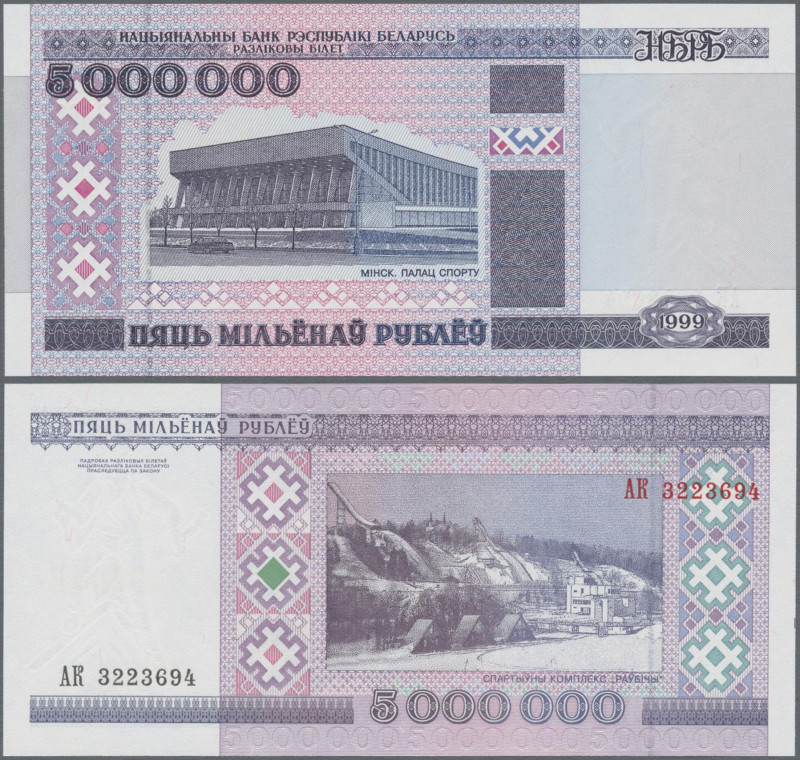 Belarus: National Bank of Belarus, 5 Million Rubles 1999, P.20 in perfect UNC co...