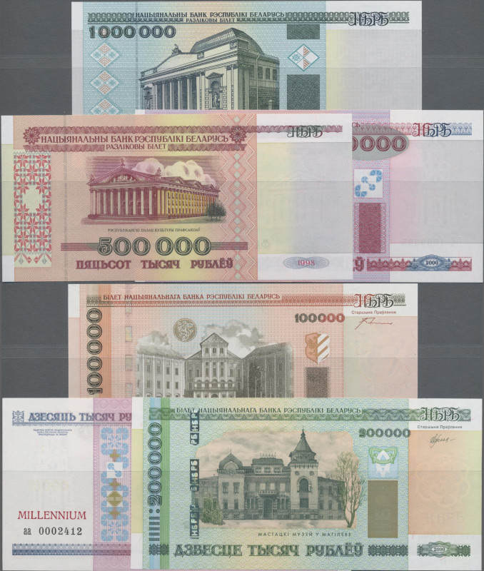 Belarus: National Bank of Belarus, huge lot with 44 banknotes, 1991-2012 series,...