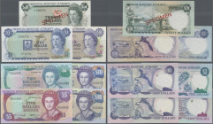 Bermuda: Bermuda Monetary Authority, lot with 7 banknotes, 1976-1999 series, with 1 Dollar 1982 with very low serial # A/6 000376 (P.28b, UNC), 10 Dol...