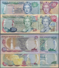 Bermuda: Bermuda Monetary Authority, lot with 4 banknotes, 2000-2007 series, including 2 Dollars 2000 (P.50a, UNC), 5 Dollars 2000 with very low seria...