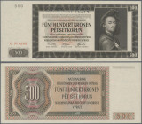 Bohemia & Moravia: ”Protektorat Böhmen und Mähren” and ”Nationalbank für Böhmen und Mähren in Prag”, huge lot with 19 banknotes, 1939-1944 series, com...