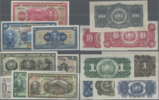 Bolivia: Tesorería de la República de Bolivia and Banco Central de Bolivia, very nice set with 8 banknotes, 1902-1951 series, comprising 1 Boliviano 1...