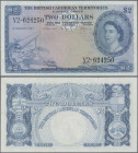 British Caribbean Territories: Currency Board of the British Caribbean Territories, 2 Dollars 2nd January 1964, P.8c, exceptional nice with crisp pape...