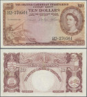 British Caribbean Territories: Currency Board of the British Caribbean Territories, 10 Dollars 2nd January 1962, P.10c, exceptional nice condition, ju...