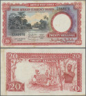 British West Africa: The West African Currency Board, 20 Shillings 31st March 1953, P.10, still very nice condition with minor margin split, lightly t...