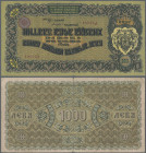 Bulgaria: National Bank of Bulgaria, 1.000 Leva Zlatni ND(1920) with signatures Chakalov & Venkov, P.33, minor margin split, small tear upper margin, ...