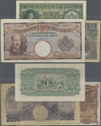 Bulgaria: Bulgaria National Bank, lot with 8 banknotes, series 1929-1943, with 250 Leva 1929 (P.51a, F/F-), 500 Leva 1938 (P.55a, VF), 500 Leva 1940 (...