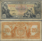 Canada: The Canadian Bank of Commerce, 20 Dollars 02.01.1935, P.S972, minor margin split, lightly toned paper with a few folds and tiny pinholes at ce...