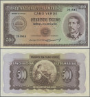 Cape Verde: Banco Nacional Ultramarino – Cape Verde, 500 Escudos, 16.06.1958, P.50 in perfect UNC condition.
 [differenzbesteuert]