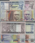 Cape Verde: Banco de Cabo Verde, lot with 7 banknotes, comprising 500 and 1.000 Escudos 1977 (P.55, 56, UNC) and 100, 200, 500, 1.000 and 2.500 Escudo...