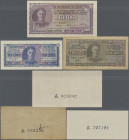 Ceylon: The Government of Ceylon, set with 3 banknotes, series 1942, with 10 Cents (P.43a, UNC), 25 Cents (P.44a, F/F+) and 50 Cents (P.45a, VF/VF+). ...