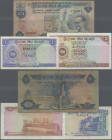 Ceylon: Central Bank of Ceylon, lot with 3 banknotes, series 1959 and 1970, with 1 and 2 Rupees 1959 (P.56b (UNC), 57a in XF) and 50 Rupees 1970 (P.77...
