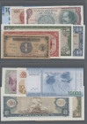 Chile: Banco Central de Chile, huge lot with 23 banknotes, series 1933-2010, comprising for example 1 Peso 1933 (P.88b, F), 100 Pesos ND(1947-56) (P.1...