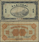 China: Bank of China – MANCHURIA, 20 Cents 1914 with signature at right on back: Shih-hao, P.36c, small border tears, toned paper and a few folds, Con...