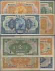 China: Bank of Communications, set with 4 banknotes, series 1927, with 1 Yuan – SHANGHAI (P.145Ac, XF/XF+), 1 Yuan SHANTUNG (P.145Ba, F/F+), 1 Yuan CH...