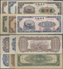 China: Central Bank of China - Nine Northeastern Provinces, lot with 6 banknotes, series 1947-1948, with 2x 500, 1.000, 2.000, 5.000 and 10.000 Yuan, ...