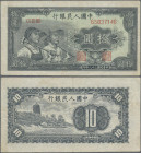 China: Peoples Bank of China, first series Renminbi 1949, 10 Yuan, serial number I II III 65837146, P.816, very nice with a few minor spots and some f...