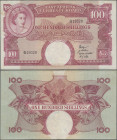 East Africa: The East African Currency Board 100 Shillings ND(1958-62), P.40, very nice original shape with crisp paper and bright colors, some folds ...