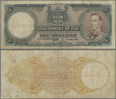 Fiji: Government of Fiji, 5 Shillings 1st June 1951, P.37k with signatures: Taylor / Donovan / Smith, minor margin split, toned paper and tiny holes a...