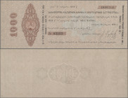 Georgia: Georgia – Autonomous Republic (République Géorgienne), 1.000 Rubles Debenture Bond 1919, P.4, excellent condition for this large size format,...