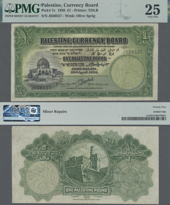 Palestine: Palestine Currency Board, 1 Pound 20th April 1939, serial number J650...