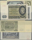 Poland: Generalgouvernement Poland and Narodowy Bank Polski, lot with 4 banknotes, series 1940 and 1948, including 20 and 500 Zlotych 1940 (P.95, 98, ...