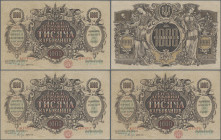 Ukraina: Ukrainian State, set with 3 banknotes 1.000 Karbovantsiv ND(1920) with prefix ”AI” – printed in Warsaw, P.35b, with consecutive serial number...