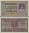 Ukraina: Zentralnotenbank Ukraine, 500 Karbowanez 1942, P.57, almost perfect condition with a few tiny spots upper margin and left border: aUNC.
 [di...