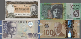 Alle Welt: Giant collection with more than 1.900 banknotes from all over the world in 8 albums, some available in small quantities, comprising some ve...