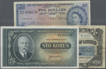 Alle Welt: Very nice lot with 68 banknotes from all over the world, comprising for example Angola 500 Escudos 1956 (P.90, F/F-), British Caribbean Ter...