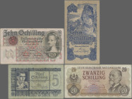Alle Welt: Nice collection with more than 140 banknotes from all over the world with a main focus on Austria and Hungaria , comprising for example Hun...
