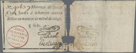 Deutschland - Altdeutsche Staaten: Mainz, Festung, 5 Sous, Mai 1793 mit drei Faksimile-Unterschriften, P.S1475b, PiRi A594, Grabowski-Kranz 733b, klei...