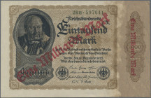 Deutschland - Deutsches Reich bis 1945: Lot mit 8 Reichsbanknoten 1 Milliarde Mark 1922 (1923), Firmendruck mit Fz. E und 6-stelliger KN, Ro.110b in f...