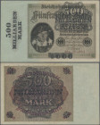 Deutschland - Deutsches Reich bis 1945: 500 Milliarden Mark 1923 Überdruck auf 5.000 Mark 1923, Firmendruck mit FZ: G, Ro.121b, saubere Gebrauchserhal...