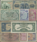 Deutschland - Bank Deutscher Länder + Bundesrepublik Deutschland: Bank deutscher Länder, Serie 1948/49, Lot mit 5 Banknoten, alle mit Stempel ”B” für ...