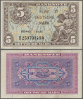 Deutschland - Bank Deutscher Länder + Bundesrepublik Deutschland: 5 DM 1948 Kopfgeldserie, Serie ”B/A”, Ro.236a, gebraucht mit Knicken und Flecken: F...