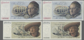 Deutschland - Bank Deutscher Länder + Bundesrepublik Deutschland: Bank deutscher Länder, Serie 1948, Lot mit 2x 50 und 2x 100 DM ”Franzosenscheine”, R...