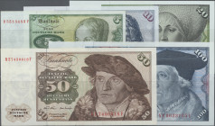 Deutschland - Bank Deutscher Länder + Bundesrepublik Deutschland: BBk I/IA, 1970, Lot mit 16 Banknoten, dabei 2x 5 DM, Serie B/F (Ro.269a, F/F+), 8x 1...