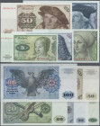 Deutschland - Bank Deutscher Länder + Bundesrepublik Deutschland: Serie BBk IA, 1980, Lot mit 5 Banknoten, dabei für die Ausgabe ohne ”© Deutsche Bund...