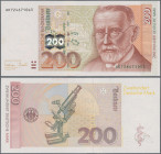 Deutschland - Bank Deutscher Länder + Bundesrepublik Deutschland: BBk IIIA, 1996, 200 DM, Serie AK/G, Ro.311a in kassenfrischer Erhaltung: UNC.
 [dif...