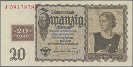 Deutschland - DDR: Kuponausgaben 1948, Lot mit 8 Banknoten, dabei 1 Mark (Ro.330c, aUNC/UNC), 2 Mark (Ro.331b, XF+/aUNC), 5 Mark (Ro.333b, XF+/aUNC), ...