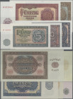 Deutschland - DDR: Deutsche Notenbank, Serie 1955, kompletter Satz von 5 bis 100 Mark (Ro.349-353) in kassenfrischer Erhaltung: UNC. (5 Stück)
 [diff...