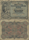 Deutschland - Kolonien: Deutsch-Ostafrikanische Bank, 50 Rupien 1905, Ro.902d (P.3), festes Papier, etwas vergilbt, kleine Einrisse und kleines Loch o...