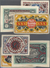 Deutschland - Notgeld besonderer Art: Bielefeld, 25 und 1.000 Mark Seide 1921/22 und Osterwieck 100 Mark Leder 1922, Erh. I. (3 Stück)
 [differenzbes...
