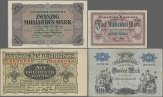 Deutschland - Länderscheine: Großes Lot Länderbanken mit insgesamt 83 Banknoten, Serie 1890-1923, dabei für die Badische Bank 100 Mark 1902 (Ro.BAD4, ...
