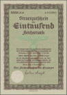 Deutschland - Sonstige: Steuergutscheine 1937, Lot mit 10 Stück, dabei 5 x 2,38 Reichsmark, 3,80 Reichsmark, 3 x 20 Reichsmark und 1.000 Reichsmark, ü...