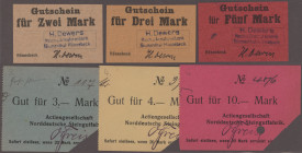Deutschland - Notgeld - Bremen: Notgeld von 1914, umfangreicher Bestand von über 100 Scheinen, dabei Blumenthal, Bremer Woll-Kämmerei, 65 Scheine, Bre...